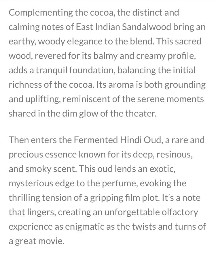 Perfect Movie Date UCCA Oud Perfumes | 8 Drop Sample