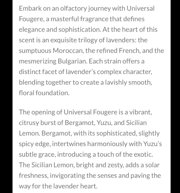 Universal Fougere UCCA Oud Perfumes | 8 Drop Sample