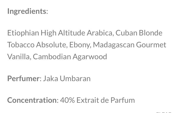 Javanese Coffee UCCA Oud Perfumes | 8 Drop Sample