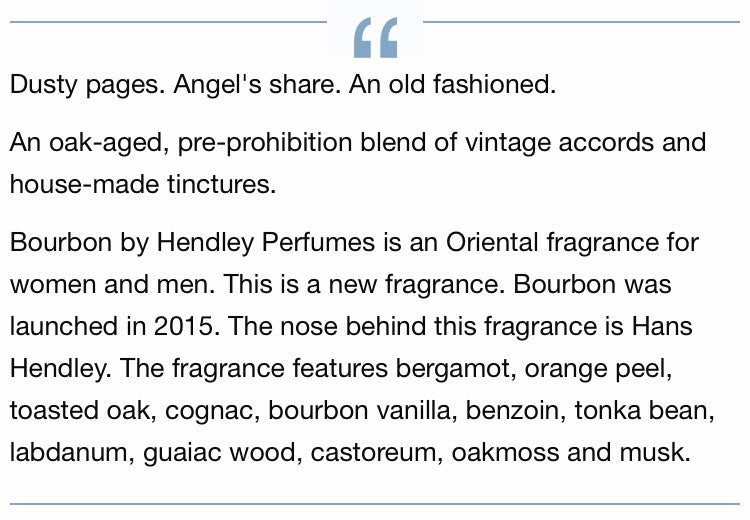 Fume & Bourbon Extrait Hendley Perfumes | 8 Drop, 1/2mL, 2mL & 5mLs